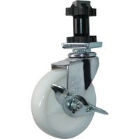 ハンマーキャスター ハンマー パイプ差込み旋回式ナイロン車輪 75mm 角25用 ストッパー付 4154EN-N75 1個 814-0929（直送品）