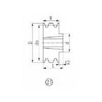 エバオン EVN ブッシングプーリー SPC 280mm 溝数3 SPC280-3 1個 514-5155（直送品）