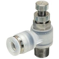 日本ピスコ ピスコ スピードコントローラPP エルボ メータイン制御チューブ12ネジR3/8 PJSC1203B 1個 809-5633（直送品）