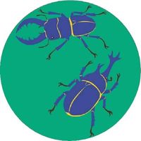 つくし工房 つくし たのし~る[こんちゅう2]かぶとむし KS-135 1枚 185-1255（直送品）