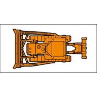 つくし工房 つくし ミニ重機マグネット平面タイプ ブルドーザ 小 MK-214 1個 185-1264（直送品）