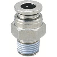 PISCO チューブフィッティングブラスストレート チューブ6ネジM5X08ゴムFKMカバー無 KC6-M5-1-F 1セット(10個)（直送品）