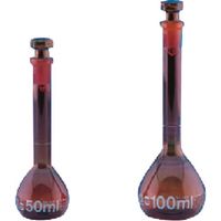 東京硝子器械 TGK メスフラスコ 茶 200mL クラスA 814-11-08-07 1個 185-5409（直送品）