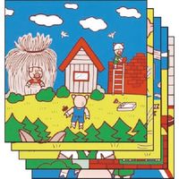 つくし工房 つくし たのし~る[童話]さんびきのこぶた 5枚組 KS-67 1組(5枚) 184-4944（直送品）