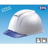 つくし工房 つくし 保護帽 エアライト 二層構造半透明前ひさし型 白 3004 1個 185-1106（直送品）