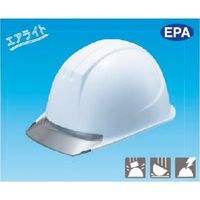 つくし工房 つくし 保護帽 エアライト 透明前ひさし+溝付き 白 3003 1個 184-1592（直送品）