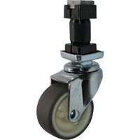 ハンマーキャスター ハンマー パイプ差込み旋回式ウレタン車輪(ナイロンホイール)50mm 角25用 4204EN-UR50 1個（直送品）