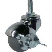 ハンマーキャスター ハンマー ねじ込み式W3/8 旋回式ウレタン車輪 40mm ストッパー付 40515A-2UR40 1個（直送品）