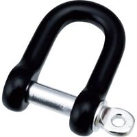 水本機械製作所 水本 アルミシャックル(ブラック) 呼び6mm A-2525 1個 316-1891（直送品）
