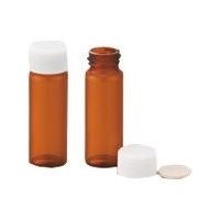 東京硝子器械 TGK ねじ口瓶 茶 SVー15 白蓋TF付 50本入 717-04-05-68 1箱(50本) 184-2574（直送品）