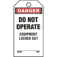 PANDUIT セーフティタグ DO NOT OPERATE PVTー153ーQ 1セット(100枚:25枚×4袋)（直送品）