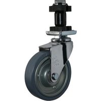 ハンマーキャスター ハンマー パイプ差込み旋回式ゴム車輪(スチールホイール)65mm 角25用 4204EN-PR65 1個（直送品）