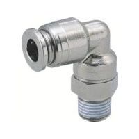 PISCO チューブフィッティングブラスエルボ チューブ12ネジR3/8ゴムFKMカバー無 KL12-03-1-F 1セット(10個)（直送品）