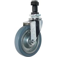 ハンマーキャスター ハンマー パイプ差込み旋回式ゴム車輪(スチールホイール)125mm 角32用 4205EN-PR125 1個（直送品）
