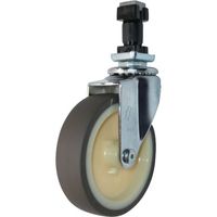 ハンマーキャスター ハンマー パイプ差込み旋回式ウレタン車輪(ナイロンホイール)85mm 角25用 4204EN-UR85 1個（直送品）