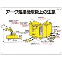 つくし工房 つくし 安全標識 アーク溶接機取扱上の注意 27 1枚 185-7378（直送品）