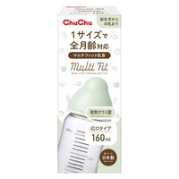 ジェクス株式会社 チュチュ マルチフィット広口タイプ 耐熱ガラス製ほ乳瓶160mL 4973210996011 1本×3点セット（直送品）