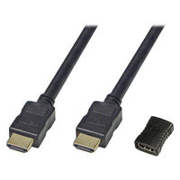 HDMIケーブル 2m HDMI延長アダプタ付き 4K対応 VV-HDAA-AD-HDMI020AA-B 1本 vodaview