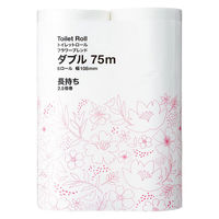 トイレットペーパー ダブル 2.5倍巻き 6ロール 75m フラワーブレンド 1パック（6ロール）オリジナル品 日本製紙クレシア オリジナル