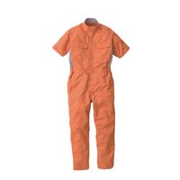 丸鬼商店 JIS T8118帯電防止半袖ツナギ オレンジ M AE391-53-M 1枚（直送品）