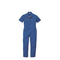 丸鬼商店 半袖ツナギ ブルー B3L PS121-04-B3L 1枚（直送品）