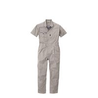 丸鬼商店 半袖ツナギ ライトグレー 4L PS121-71-4L 1枚（直送品）