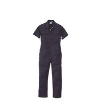 丸鬼商店 半袖ツナギ ネイビー/ホワイト(メッシュ部) L S03-40-L 1枚（直送品）