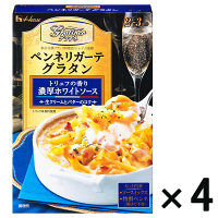 【アウトレット】ハウス食品 ペンネリガーテグラタン＜ペンネ＆ソースミックスのグラタンセット＞濃厚ホワイトソース 1セット（118g×4箱）