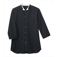 男女兼用シャツ L 黒×白 SBLU-1601-B9 1着 サーヴォ（旧サンペックスイスト）（直送品）