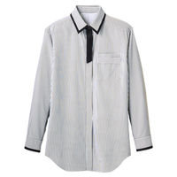 男女兼用シャツ 3L グレー×白 LBLU-1401-B6 1着 サーヴォ（旧サンペックスイスト）（直送品）