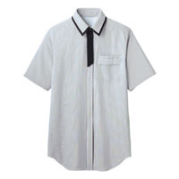 男女兼用シャツ M グレー×白 LBSU-1401-B6 1着 サーヴォ（旧サンペックスイスト）（直送品）