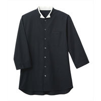 男女兼用シャツ M 黒×白 SBLU-1601-B9 1着 サーヴォ（旧サンペックスイスト）（直送品）