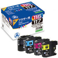 ブラザー（brother）用 リサイクルインク JIT-B1174P（LC117-4PK） 4色パック（大容量）