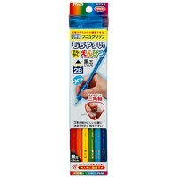 クツワ もちやすい三角えんぴつ(プニュ付)2B芯 RF009 2セット(12本×2箱)