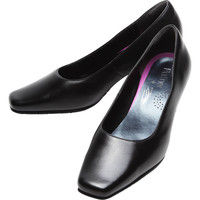 BMZ BMZパンプス スクエア ブラック 22.0 212-16001 1足　ナースシューズ（直送品）