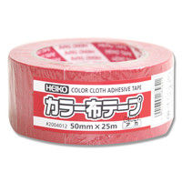 ヘイコーカラー布テープ 50×25 赤 002004012 1セット（1パック×30パック）（直送品）