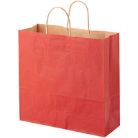 【ケース販売】HEIKO 紙袋 25チャームバッグ 3才 未晒 赤C 003251203 1ケース(50枚入×4袋 合計200枚)（直送品）
