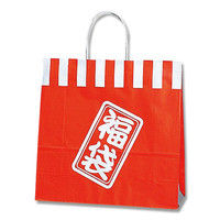 【ケース販売】HEIKO 紙袋 25チャームバッグ 3才 紅白 003261610 1ケース(50枚入×4袋 合計200枚)（直送品）