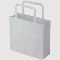 【ケース販売】HEIKO 紙袋 25チャームバッグ 平手 18-2 晒白無地 003273221 1ケース(50枚入×8袋)（直送品）