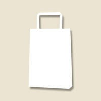 【ケース販売】HEIKO 紙袋 25チャームバッグ 平手 18-3 白無地 003275110 1ケース(50枚×6 計300枚)（直送品）