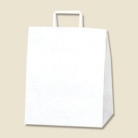 【ケース販売】HEIKO 紙袋 25チャームバッグ 平手 W2 晒白無地 003278101 1ケース(50枚×4袋 計200枚)（直送品）