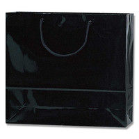 【ケース販売】シモジマ HEIKO 紙袋 ブライトバッグ GM 黒 006137900 1ケース(10枚入×15袋 合計150枚)（直送品）