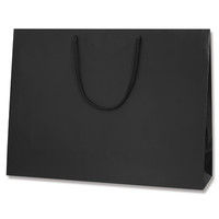 【ケース販売】HEIKO 紙袋 ブライトバッグ 55-15 黒(MT) 006459911 1ケース(10枚入×5袋 合計50枚)（直送品）