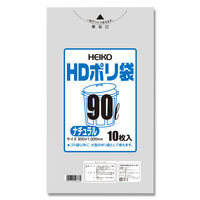 【ケース販売】HEIKO ゴミ袋 HD 半透明 02 90L ナチュラル 006601320 1ケース(10枚入×30袋)（直送品）