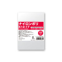 【ケース販売】HEIKO 食品袋 ナイロンポリ K12-17 006679801 1ケース(100枚入×40袋 合計4000枚)（直送品）