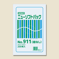 【ケース販売】HEIKO ポリ袋 ニューソフトパック No.911 紐なし 006694911 1ケース(200枚入×80袋)（直送品）
