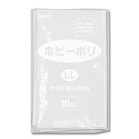 【ケース販売】HEIKO カラーポリ袋 ホビーポリ LL 白 006799622 1ケース(10枚入×20袋 合計200枚)（直送品）