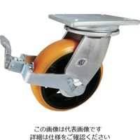 ヨドノ 重量用高硬度ウレタン自在車250φストッパー付 SDUJ250ST 1個 835-3153（直送品）