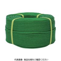 ユタカメイク ロープ PEロープ巻物 9φ×200m グリーン PE-53 1巻 828-0864（直送品）