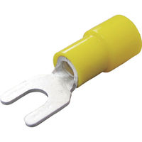 ニチフ 環境配慮形絶縁被覆付Y形端子 Y形 (50個入)外寸8.4mmスタッド径4.3mm TMEX 5.5Y-4S-YEL（直送品）